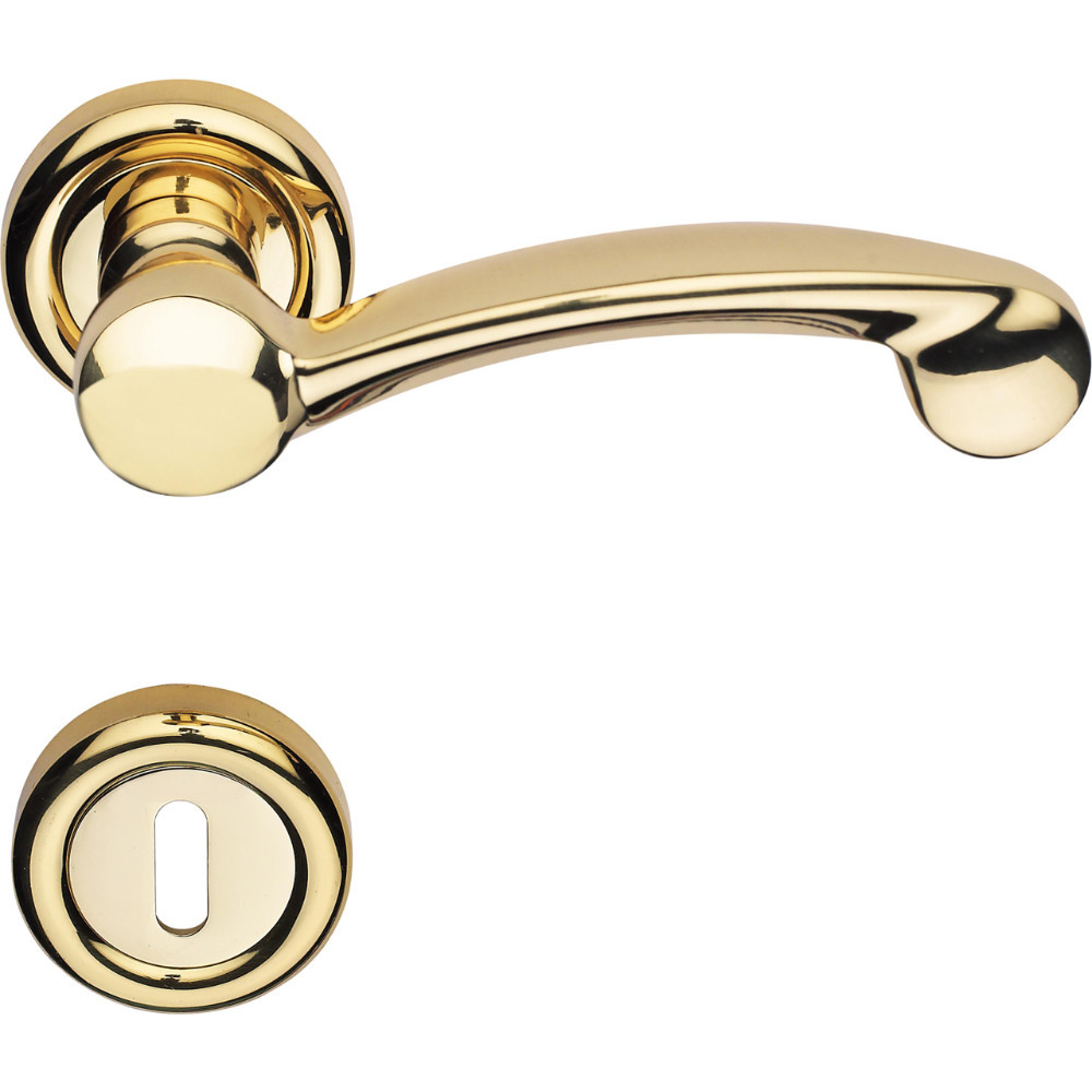 Nota Linea Calì Brass Door Handle Italian Classic Harmony