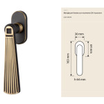 Opera Linea Calì DK Window Handle Vintage Neoclassical Collection