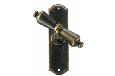 Oslo Galbusera Window Handle with Plate Wrought Iron