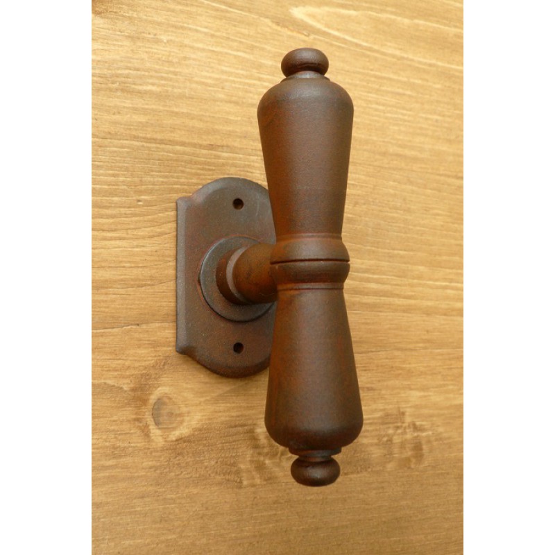 Oslo Galbusera Window Handle with Rosette Wrought Iron
