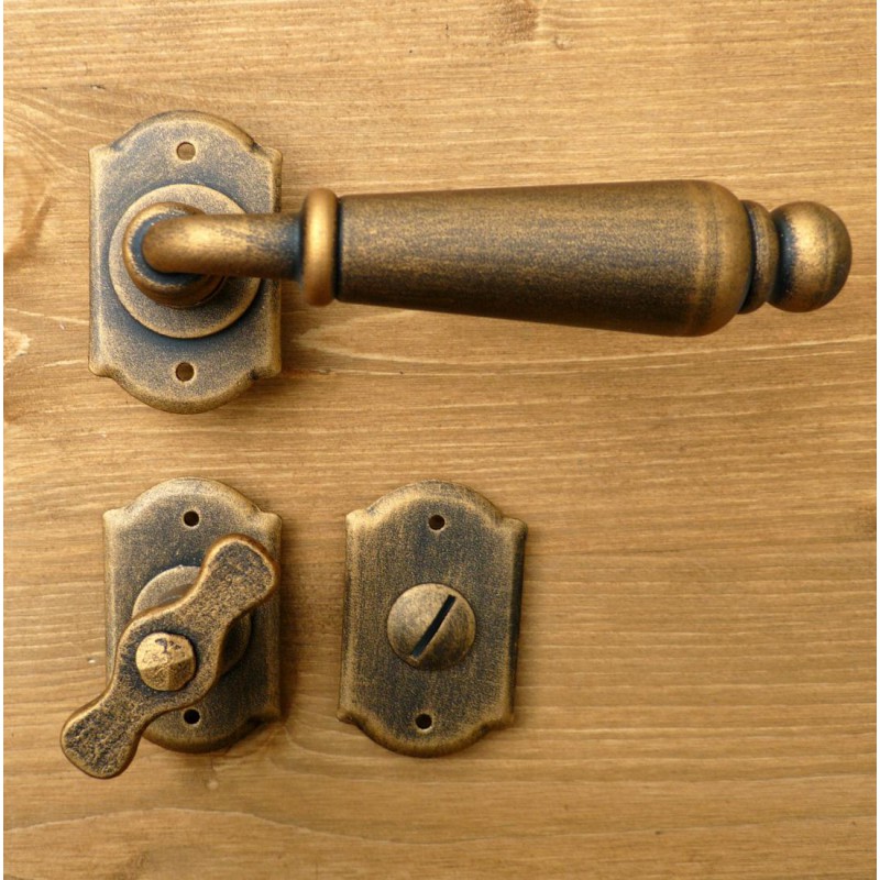 Oslo Galbusera Door Handle with Rosette and Escutcheon Plate