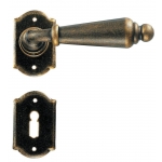 Oslo Galbusera Door Handle with Rosette and Escutcheon Plate