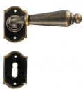 Oslo Galbusera Door Handle with Rosette and Escutcheon Plate