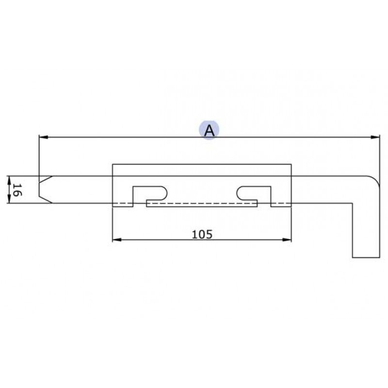 Barrel Bolt for Gates to be Screwed IBFM