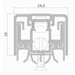 Draft Excluder for Doors Comaglio 1370NS NO SOUND Series Various Sizes