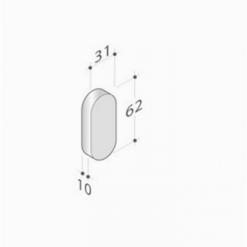 pba 2001.IT.Y Pair of Rectangular Nozzle in Stainless Steel
