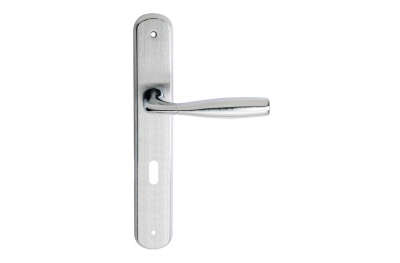 Philip 2 Series Basic forme Door Handle on Regular Plate Frosio Bortolo Ergonomic Shape