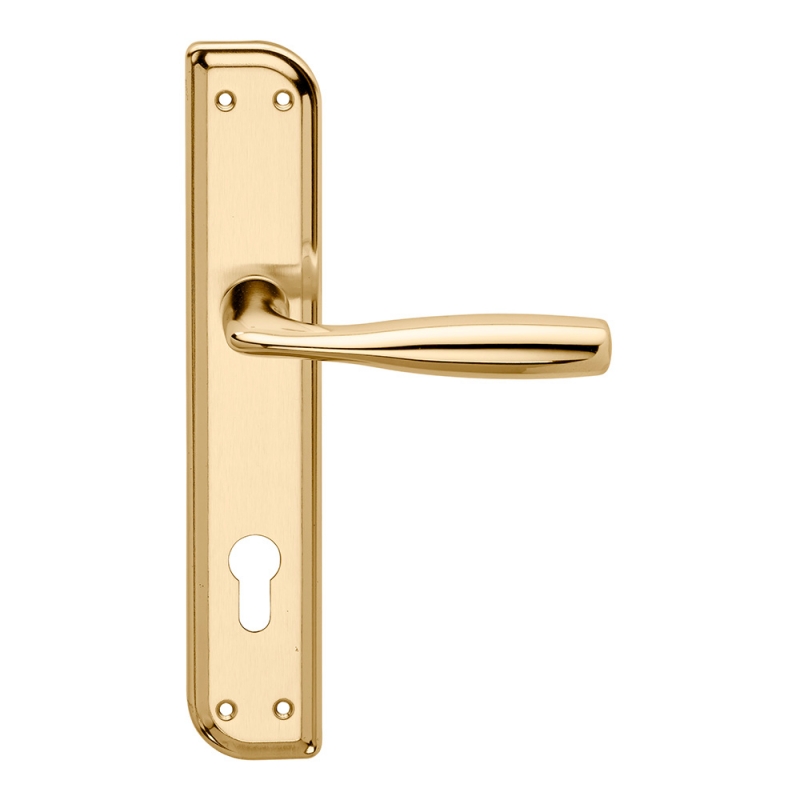 Philip Series Basic forme Door Handle on Irregolar Plate Frosio Bortolo Classic Style