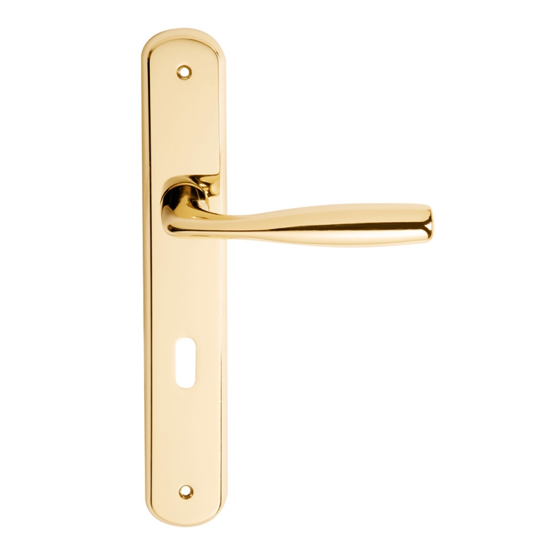 Philip Series Basic forme Door Handle on Regular Plate Frosio Bortolo Ergonomic Shape