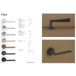 Pipe Manital Contemporary Door Lever Handle Timeless Elegance