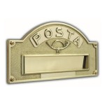 Classic Letterbox Plate in Brass Silmec S670 for Recessed Wall