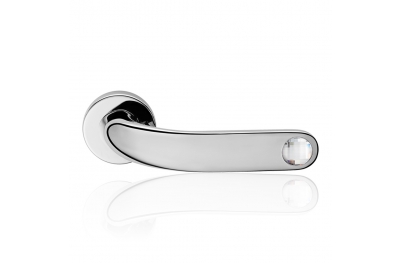 Point Crystal Polished Chrome Door Handle With Swarovski Crystal Linea Calì Design