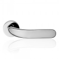 Point Polished Chrome Door Handle With Rose With Sophisticated Shape Linea Calì Design