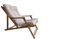 Adjustable Wooden Armchair Itaca Losa with Removable Cushion