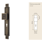 Fixed Door Knob with Brass Plate Linea Calì Opera Neoclassical