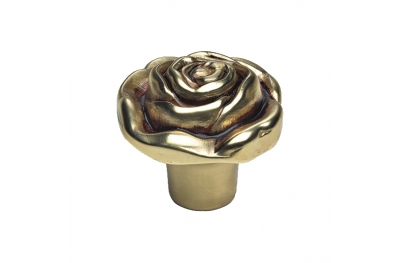 Classic Cabinet Knob Linea Calì Rose PB with French Gold Finishing