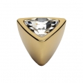 Cabinet Knob Linea Calì Crystal 324 PB OZ with Swarowski Gold Plated