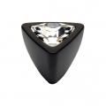 Cabinet Knob Linea Calì Crystal 324 PB VE with Swarowski Matt Black