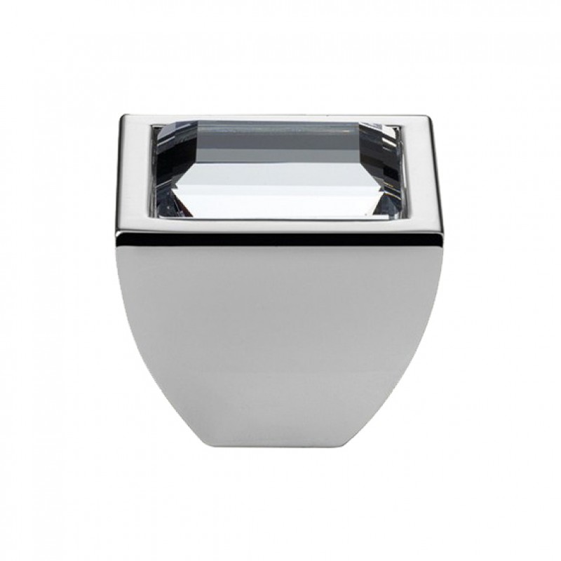 Furniture Knob Linea Calì Crystal CR with Swarowski® Polished Chrome