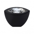 Cabinet Knob Linea Calì Elipse Crystal PB with Swarowski® Matt Black