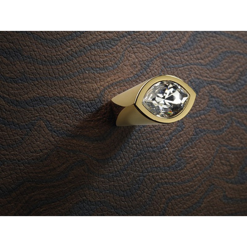 Furniture Knob Linea Calì Elipse Crystal PB with Swarowski® Gold Plated