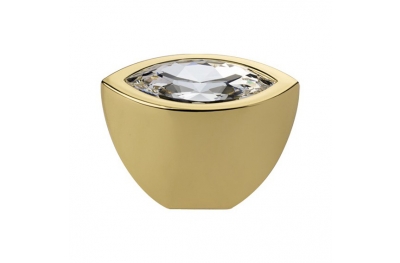 Furniture Knob Linea Calì Elipse Crystal PB with Swarowski® Gold Plated