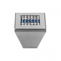 Cabinet Knob Linea Calì Mesh Crystal PB with Blue Swarowski® Satin Chrome