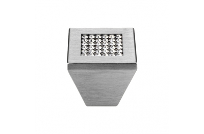 Furniture Knob Linea Calì Mesh Crystal PB with Mesh Swarowski® Satin Chrome