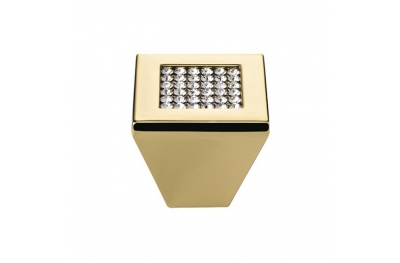 Furniture Knob Linea Calì Mesh Crystal PB with Mesh Swarowski® Gold Plated