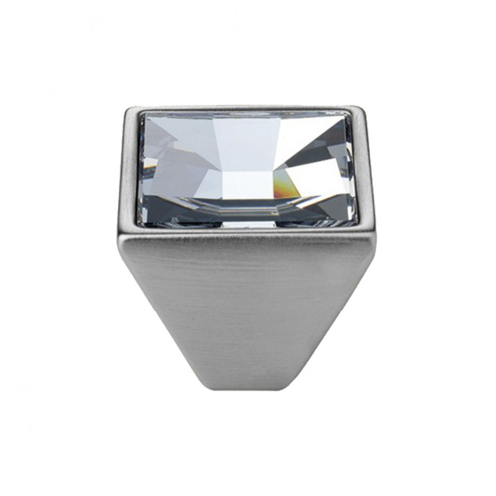 Furniture Knob Linea Calì Mirror PB with Swarowski® Satin Chrome