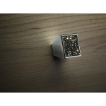 Furniture Knob Linea Calì Rocks PB with Black Jet Swarowski® Polished Chrome