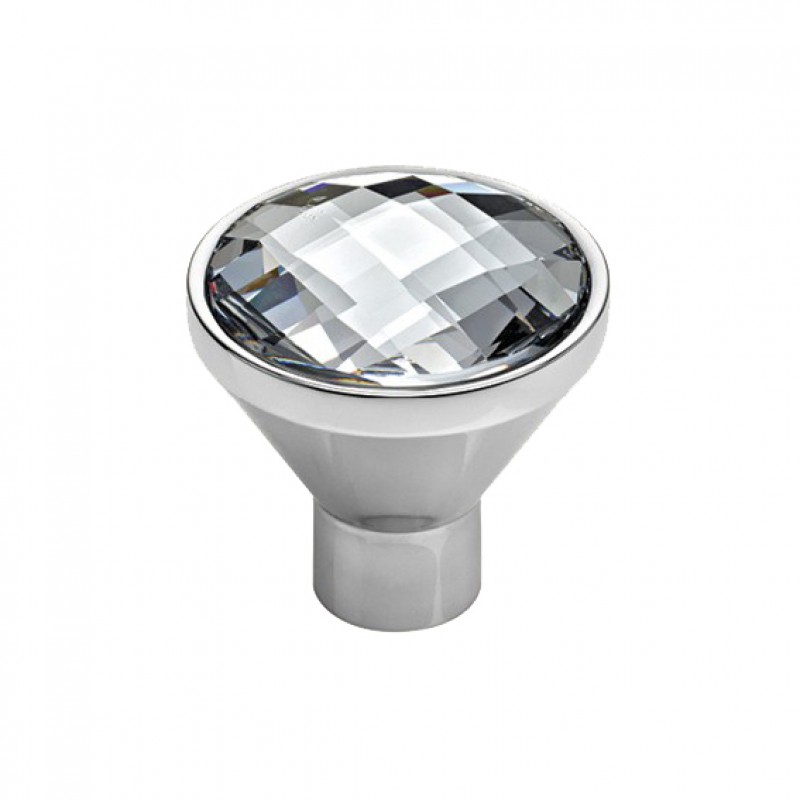 Cabinet Knob Linea Calì Veronica PB with Swarowski® Polished Chrome