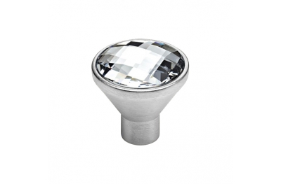 Cabinet Knob Linea Calì Veronica PB with Swarowski® Satin Chrome