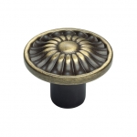 Furniture Vintage Knob Linea Calì Crystal DAISY PB in Bronzed Brass