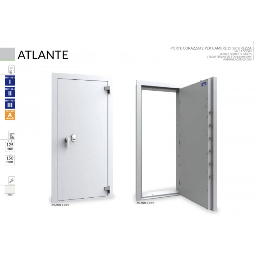 Armored Door for Caveaux and Security Chambers Atlante Bordogna