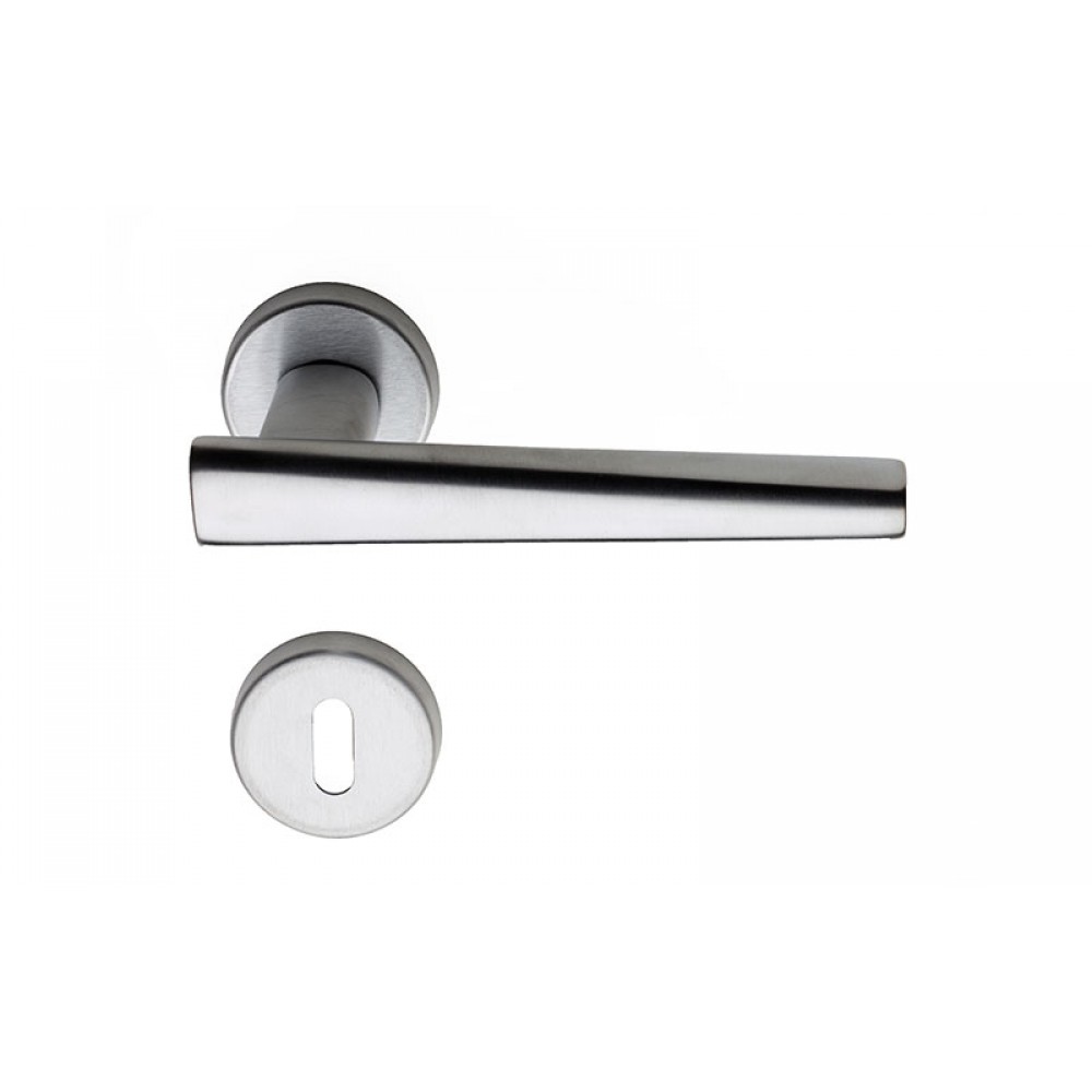 Round Portofino Fashion Pasini Door Handle with Rosette and Escutcheon Plate