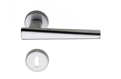 Round Portofino Fashion Pasini Door Handle with Rosette and Escutcheon Plate