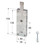 Potent 1640 Lock for Tilt Door Double Bitted