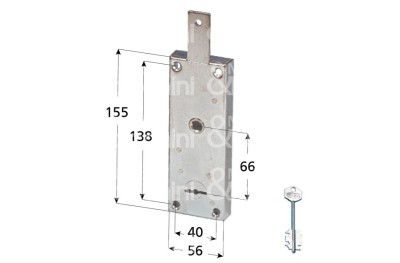 Potent 1640 Lock for Tilt Door Double Bitted