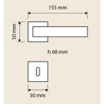 Prisma Linea Calì Door Handle Rhomboid-Shaped Grip