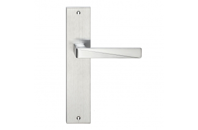 Prisma Series Fashion forme Door Handle on Plate Frosio Bortolo With Particular Cut