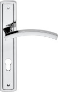 Linea Calì Profilo Door Handle with Plate Brass Finish of Your Choice