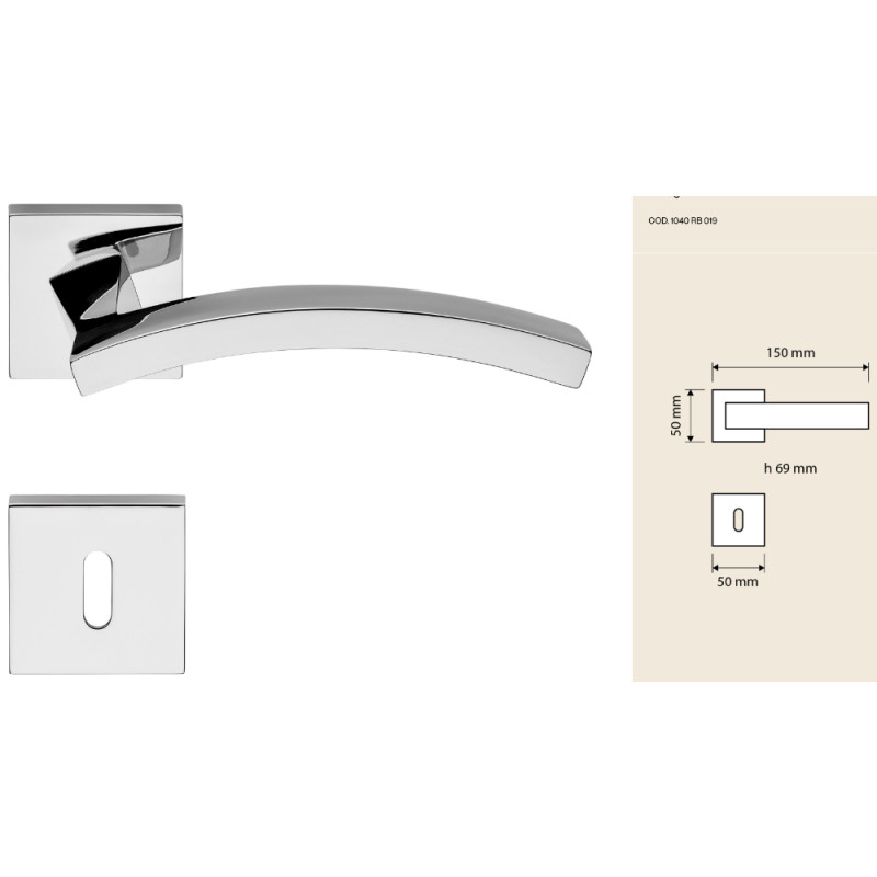 Linea Calì Profilo Door Handle with Rosette Timeless Design