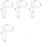 Profilo Mesh Door Handle on Plate Linea Calì Crystal
