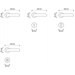 Profilo Mesh Gold Plated Door Handle on Rosette Linea Calì Crystal