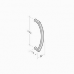 PVD-200-051 pba Pull Handle in stainless steel PVD treatment 
