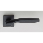 Quadrata Fashion Line Pasini Brass Door Handle with Rosette and Escutcheon Plate