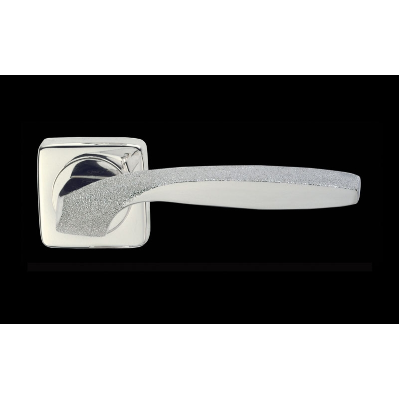 Quadrata Jewellery PFS Pasini Door Handle with Rose and Escutcheon