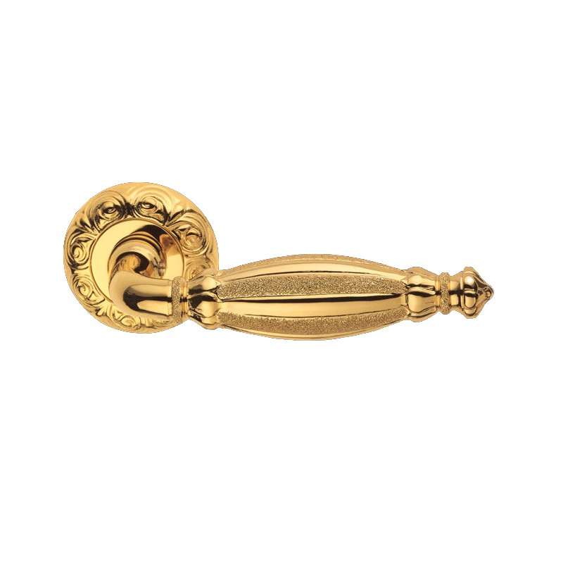 Queen Jewellery PFS Pasini Door Handle with Rose and Escutcheon
