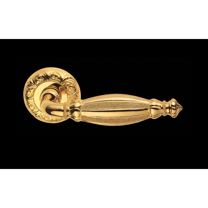 Queen Jewellery PFS Pasini Door Handle with Rose and Escutcheon